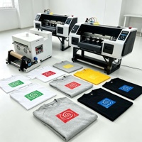 Nouvelle machine à secouer la poudre thermofusible A3 entièrement automatique, imprimante jet d'encre DTF avec encre CMYK+Blanc et vitesse de 2,5-4,5 m/h pour T-shirts