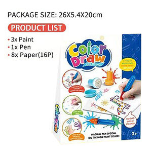 Nuevo Juego de Colorear para Niños, Sin Manchas, Kit de Arte Manual para Niños, Juguete Creativo para Actividades de Dibujo - Product Image 4