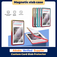 Étui de protection magnétique pour cartes gradées avec logo couleur dégradée personnalisée, pare-chocs métallique empilable, support de collection pour cartes gradées