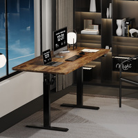 Cadre de bureau électrique moderne en acier inoxydable, réglable en hauteur, capacité de charge 120 kg, pour bureau à domicile et chambre