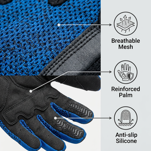 <span class=keywords><strong>Guantes</strong></span> duraderos para Motocross todoterreno, <span class=keywords><strong>guantes</strong></span> protectores antideslizantes transpirables de microfibra para <span class=keywords><strong>verano</strong></span>, para motocicleta, ciclismo <span class=keywords><strong>MTB</strong></span> - Product Image 5