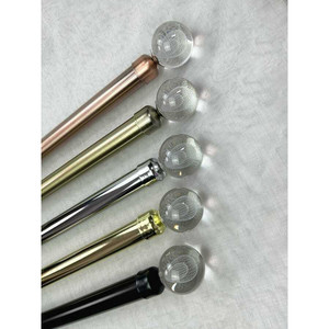 Commercio all'ingrosso 12 set Per scatola regolabile 120-210cm rosso rame finitura asta Per tenda in alluminio 25mm di diametro Per tende appese - Product Image 1