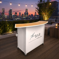 Comptoir de bar à cocktails mobile en aluminium à Guangzhou Factory Bar portable sur roues Comptoir de bar à domicile Comptoir de café