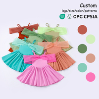 Traje de Gimnasia para Niñas Certificado por CPC y CPSIA, Venta al por Mayor, Ropa de Yoga, Traje de Fiesta, Boutique, Tela Elástica de Alta Calidad