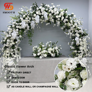 ฉากหลังงานแต่งงานดอกไม้สีขาวพร้อมใบไม้สีเขียวสำหรับตกแต่งงานปาร์ตี้ ขายส่งในราคาประหยัด - Product Image 2