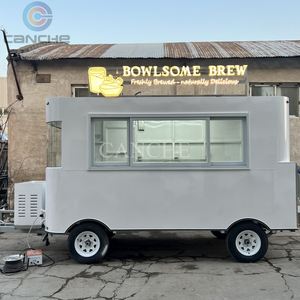 Food Truck pour Vendeurs Américains, Remorque de Camping Multifonctionnelle en Acier Inoxydable de 13 Pieds pour Snacks et Aliments au Canada - Product Image 1