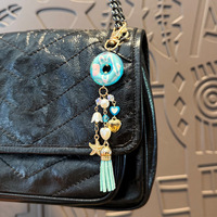 Porte-clés Cœur Donut - Charme Frangé Adorable, Pendentif Sac Dessert Sucré