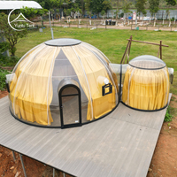 Rideaux d'intérieur transparents Glamping Winter Geodesic PC Dome