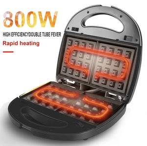 <span class=keywords><strong>Sandwichera</strong></span> Eléctrica Multifuncional <span class=keywords><strong>SOKANY</strong></span> con Plancha Antiadherente Desmontable para Waffles y Paninis, 3 en 1, Negra - Product Image 5