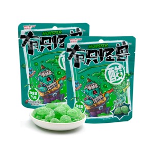 Nuevo Diseño 2026, Gomitas Veganas de 55g con Diseño de Monstruo, Sabor a Uva Ácida, con Pectina, para Adultos con Deseño de Dientes Dulces - Product Image 1