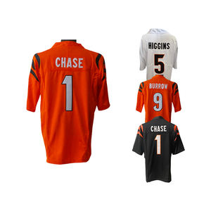 2025 Novo Costurado Futebol Americano Jerseys Cincinnati 5 Higgins 9 Burrow 1 Chase 2 McPherson Aceitar Personalizado EUA Equipe Estilo - Product Image 6