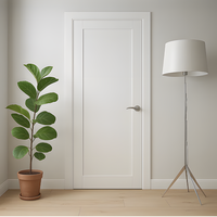 Porte intérieure contemporaine minimaliste Chantadoor à panneau Shaker en polymère, construction bois massif + MDF + PVC, ouverture latérale, insonorisée