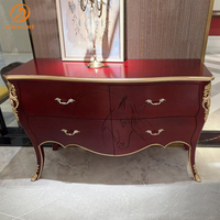 Armoire latérale européenne vintage personnalisable royale haut de gamme villa ensemble français meubles hôtel de luxe table console classique en bois