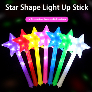 Nicro - Vara de Neon para festas, suporte de bandeira de neon para brincadeiras, bastão decorativo em forma de estrela, com varinha brilhante para presente e concerto, atacado de cores - Product Image 2