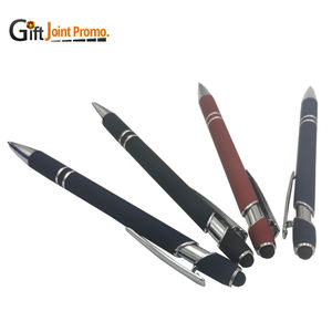 قلم كروي 2 في 1 مخصص من معدن الألومنيوم والمطاط انقر فوق شعار ليزر - Product Image 4