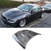 OLOTDI Style V Capot Moteur Avant en Fibre de Carbone Poli Miroir Noir Carbone Nouveau pour E92 E93 M3 2007+ B E92H004