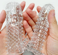 Manchon de pénis en cristal de haute qualité, à picots, pour plaisir prolongé, réutilisable, jouet sexuel pour adultes, stimulation masculine, grande taille