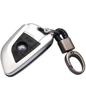 Housse de protection pour clé de voiture en silicone carbone ABS pour <span class=keywords><strong>BMW</strong></span> X1 X5 X6 F15 F16 F48 <span class=keywords><strong>BMW</strong></span> Série <span class=keywords><strong>1</strong></span> / 2, étui de protection pour clés, chaîne FOB - Product Image 3