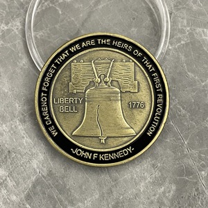 1776 Pièce de serpent américain Ne marchez pas sur moi Liberty Bell JFK Challenge Coin Bronze - Product Image 4