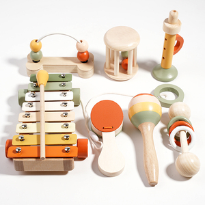 Bambini educativi 7 pezzi strumenti musicali in legno Set giocattoli per bambini Montessori musica suono sensoriale gioco di apprendimento per bambini giocattolo - Product Image 3