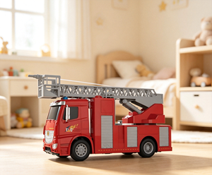 Camión de Bomberos de Juguete con Rociador de Agua y Escalerilla Aérea, 2 Estilos con Luz y Sonido, Vehículo de Rescate para Juego de Imitación para Niños, ¡Venta Caliente! - Product Image 3