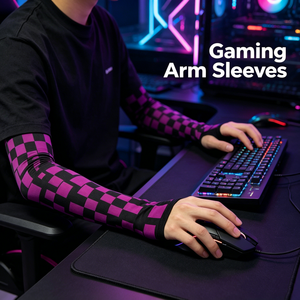 Manchettes de jeu en spandex à motif personnalisé avec trous pour les pouces pour les joueurs d'e-sport - Product Image 4