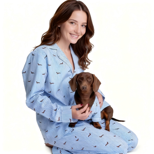Ropa de estar para mascotas a juego con la ropa familiar, conjuntos de pijamas a juego para perros y dueños, Bassotto, Salchicha, <span class=keywords><strong>Dachshund</strong></span>, Wiener, Dackel - Product Image 2
