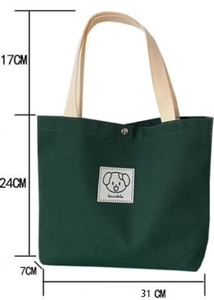 Bolsa de Mano de Lona Beige Reutilizable Ecológica, Bolsa de Compras de Algodón Mini con Logotipo Personalizado Impreso, Diseño Simple con Cremallera, Regalos - Product Image 4