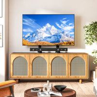 Soporte Universal Negro para TV de Sobremesa, Altura Ajustable, Acero, para TV LED/LCD de 24-86 Pulgadas, Resistente, 150 Libras, Gestión de Cables, 5 Años de Garantía