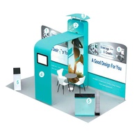 Stand d'exposition en vente chaude 3x6m 10*20 pieds, tube en aluminium durable, tissu tendu, stands d'exposition commerciaux pour événements