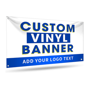 Pancartas y letreros de vinilo personalizados, pancarta personalizada para exteriores con texto de logotipo para fiesta de cumpleaños - Product Image 1