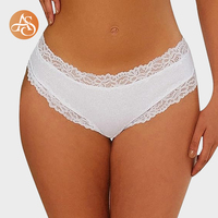 Braguitas de Algodón Acanalado Suave para Mujer con Encaje, Tiro Medio, Sexy, Transpirables, Ecológicas, Diseño Liso, Paquete de 9