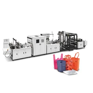 ZXL-E700 Non woven box handle bag making machine with online handle attaching(5in1)