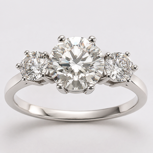 Anello con Tre Pietre, Design Classico, Anello da Dito per Donne - Product Image 3