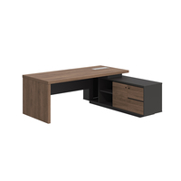 Bureau de direction en forme de L, grand format, en bois moderne et luxueux, pour usage commercial, taille personnalisable