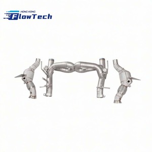 ระบบท่อไอเสียแบบ Catback พร้อมวาล์ว ทำจากสแตนเลส 304 พร้อมท่อเก็บเสียง สำหรับ Ferrari 488 GTB 3.9T V8 - Product Image 2