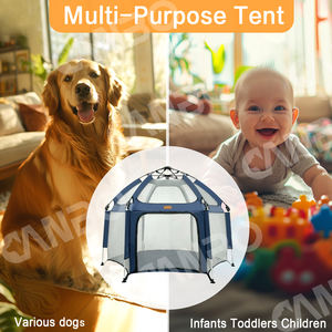 קנבו באיכות גבוהה נייד נוח <span class=keywords><strong>6</strong></span> הצדדים כלב פלייפן מתקפל מיטה - Product Image 4