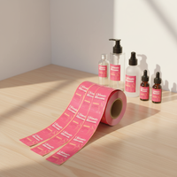Étiquettes en vinyle adhésif permanent, écologiques et imperméables, personnalisées pour les flacons cosmétiques et les produits de maquillage (formes personnalisées disponibles)