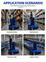 Chariot élévateur électrique autopropulsé EverLIFT FOP4 pour entrepôt, ramasseur de commandes, élévateur pour allées étroites 4m pour grands entrepôts