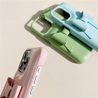 Étui de téléphone créatif 3D en forme de papillon, couleur unie, adapté à l'iPhone 16 Promax, étui à bulles, anti-chute, TPU
