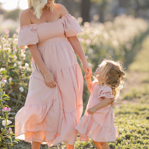 Hongbo per bambini vestito vintage a petto basso stile europeo elegante mamma e figlia vestito in tulle per bambini da 2 a 14 anni - Product Image 4