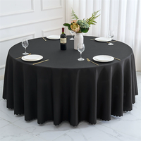 Nappe ronde multicolores en polyester, housse de table tissée réutilisable pour hôtel, mariage, fête, banquet