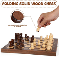 Jeu d'échecs magnétique de voyage, échiquier magnétique en bois de 12 pouces, jeux de société familiaux, jeux éducatifs