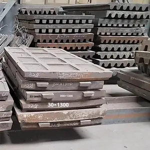 Износостойкие детали для горнодобывающей промышленности: подвижные и фиксированные щеки и опорные плиты из высокомарганцовистой стали с крупно- и мелкозубчатой поверхностью - Product Image 3