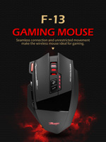 Souris de jeu optique sans fil ZELOTES F13, rétroéclairage RVB, design pour droitiers, programmation multi-touches, 2.4G/ trois modes pour le jeu