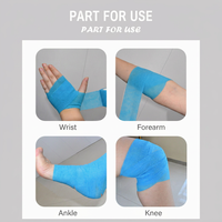 Bande de gaze élastique cohésive OEM en vrac, respirante, en coton, auto-adhésive, pour le sport, la gym, le yoga, l'entraînement de force