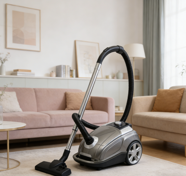 Super Silent Deep Clean Electric Handheld Vacuum Cleaner with Bagged Canister Household Use HEPA Filter & Dry Function