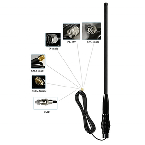 เสาอากาศออฟโรด4x4 UHF UHF V/U ดูอัลแบนด์4G CB 27MHz 477MHz PL259 FME-FME-FEMALE smas-MALE SUV เสาอากาศไฟเบอร์กลาสแบบเคลื่อนที่ - Product Image 5