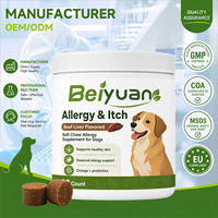 Friandises à mâcher molles Pet Omega & Probiotics pour chiens adultes - Saveur naturelle de foie de bœuf, pelage brillant, peau saine, soutien immunitaire, soulagement des allergies