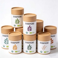 Emballage de tube en papier kraft biodégradable artisanal de luxe pour bougies, biscuits, bonbons, thé, friandises, boîtes cadeaux, personnalisation